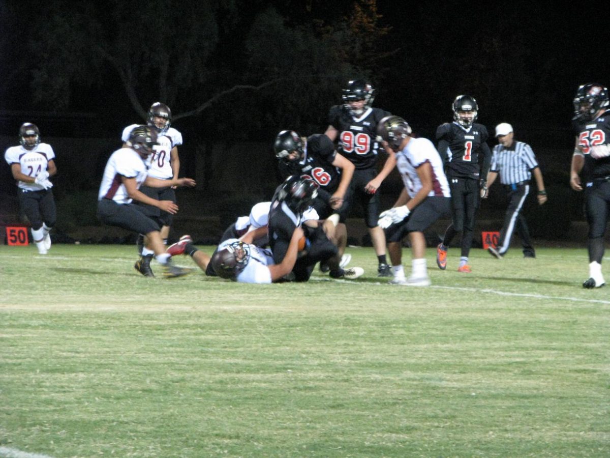 A Storm football player gets tackled in a game played on Sept. 22. The Storm came out with the win in that game.
