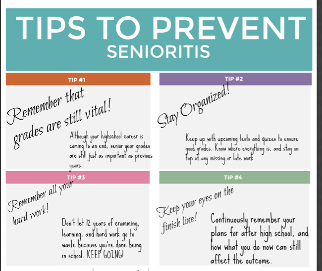 Tips to prevent senioritis.