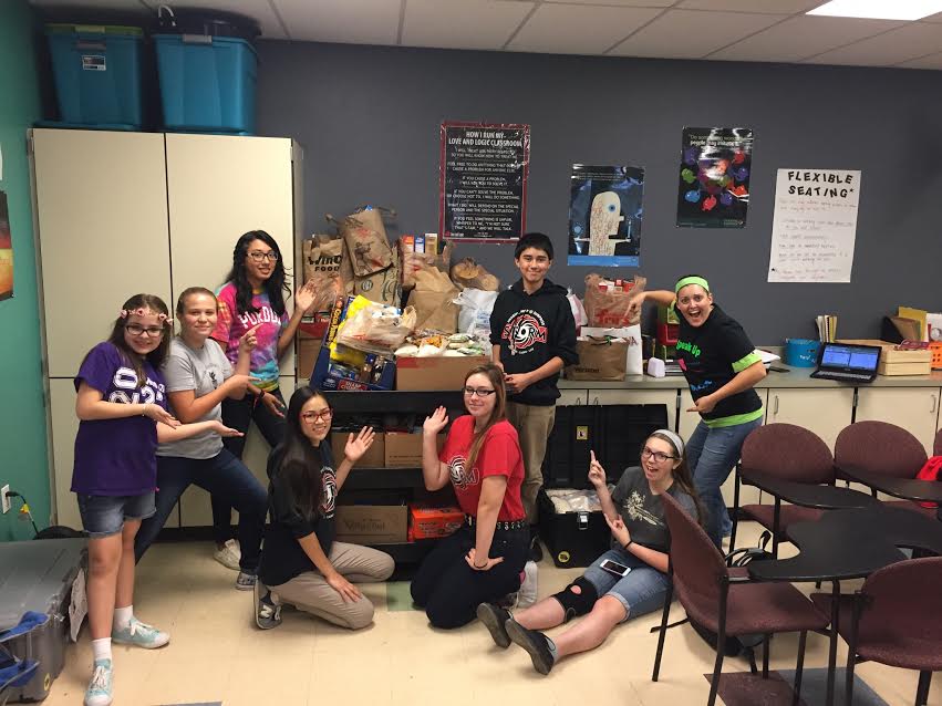 Crew+Me+2+We%27s+excitement+showing+how+much+food+was+collected+in+a+past+years+food+drive.