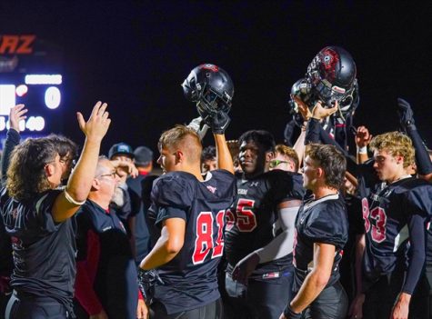 2022 Storm football players after a victory